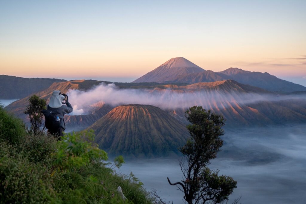 Mount Bromo photography hidden spot at dawn